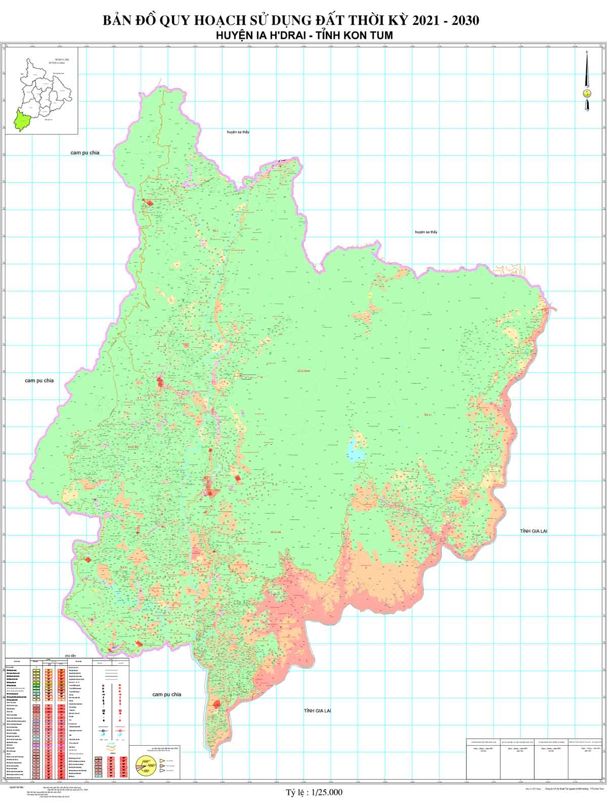 Bản đồ QHSDĐ huyện Ia H'Drai đến năm 2030
