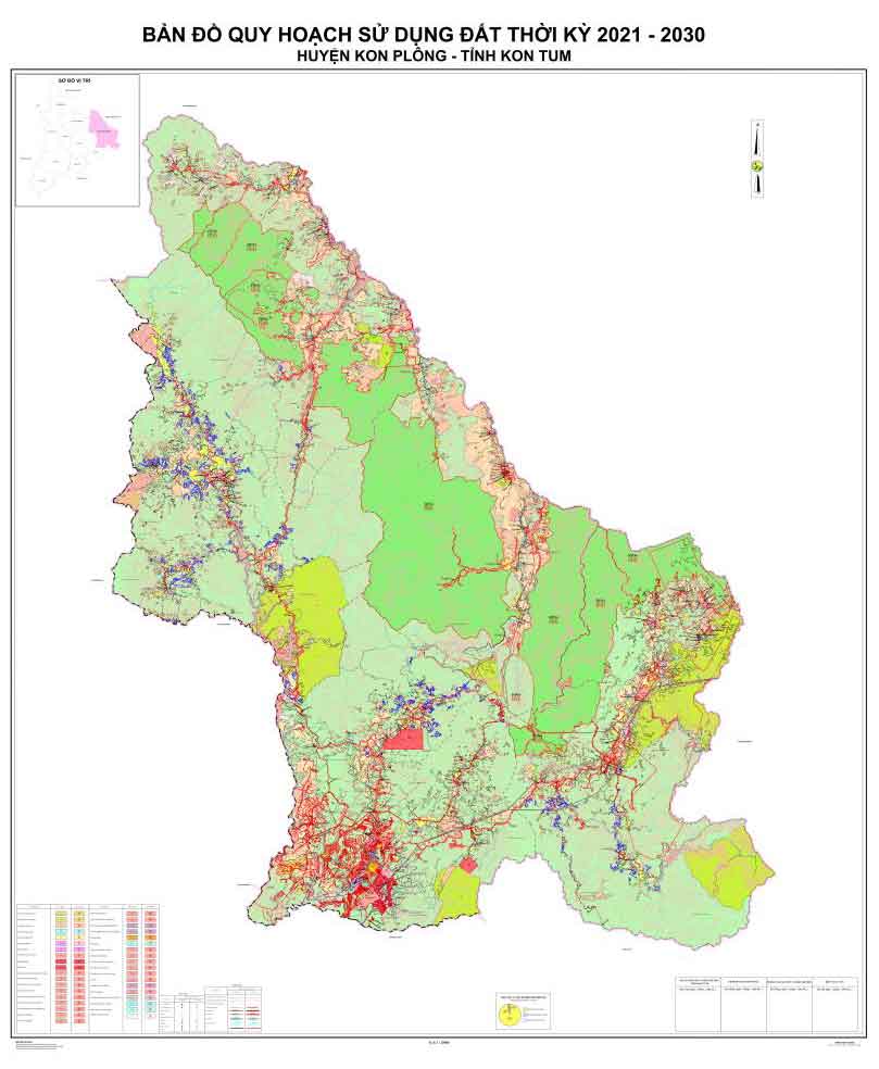 Bản đồ QHSDĐ huyện Kon Plông đến năm 2030
