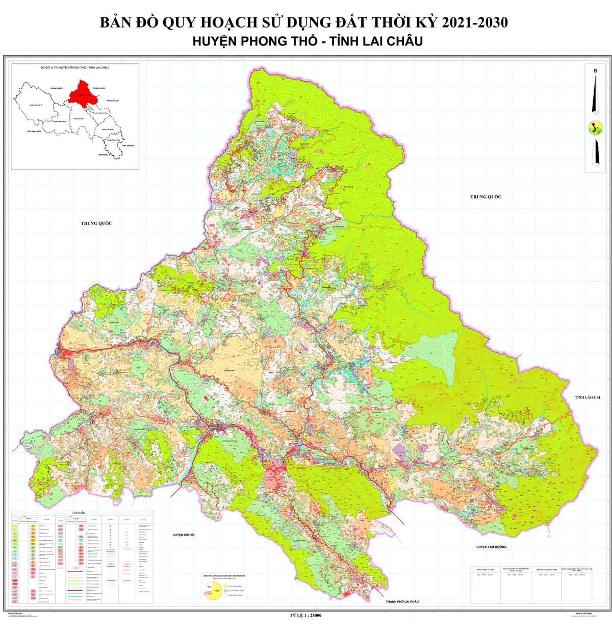 Bản đồ QHSDĐ huyện Phong Thổ đến năm 2030