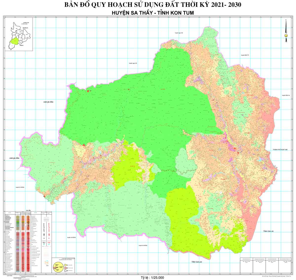 Bản đồ QHSDĐ huyện Sa Thầy đến năm 2030