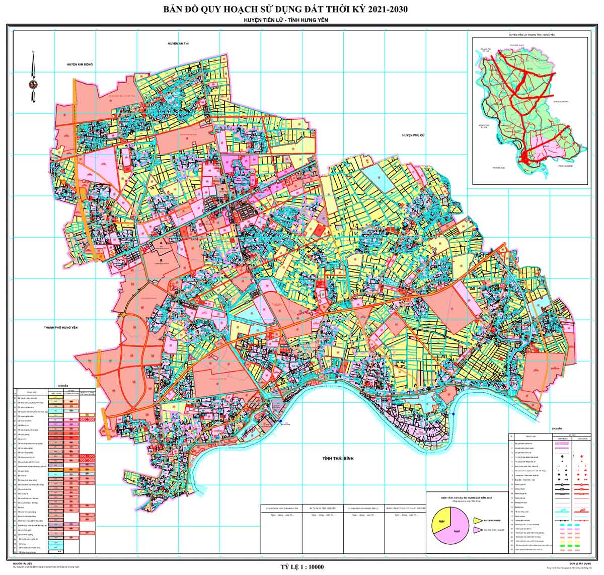 Bản đồ QHSDĐ huyện Tiên Lữ đến năm 2030