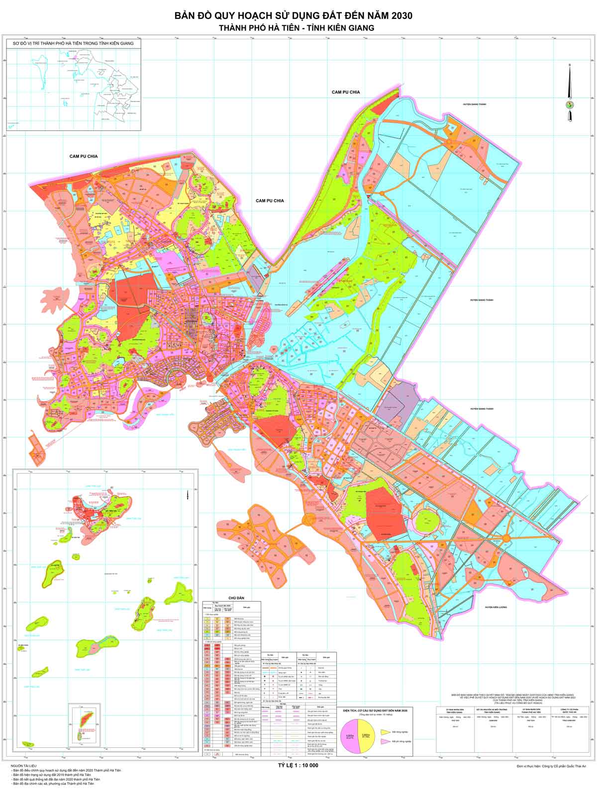 Bản đồ QHSDĐ TP Hà Tiên đến năm 2030