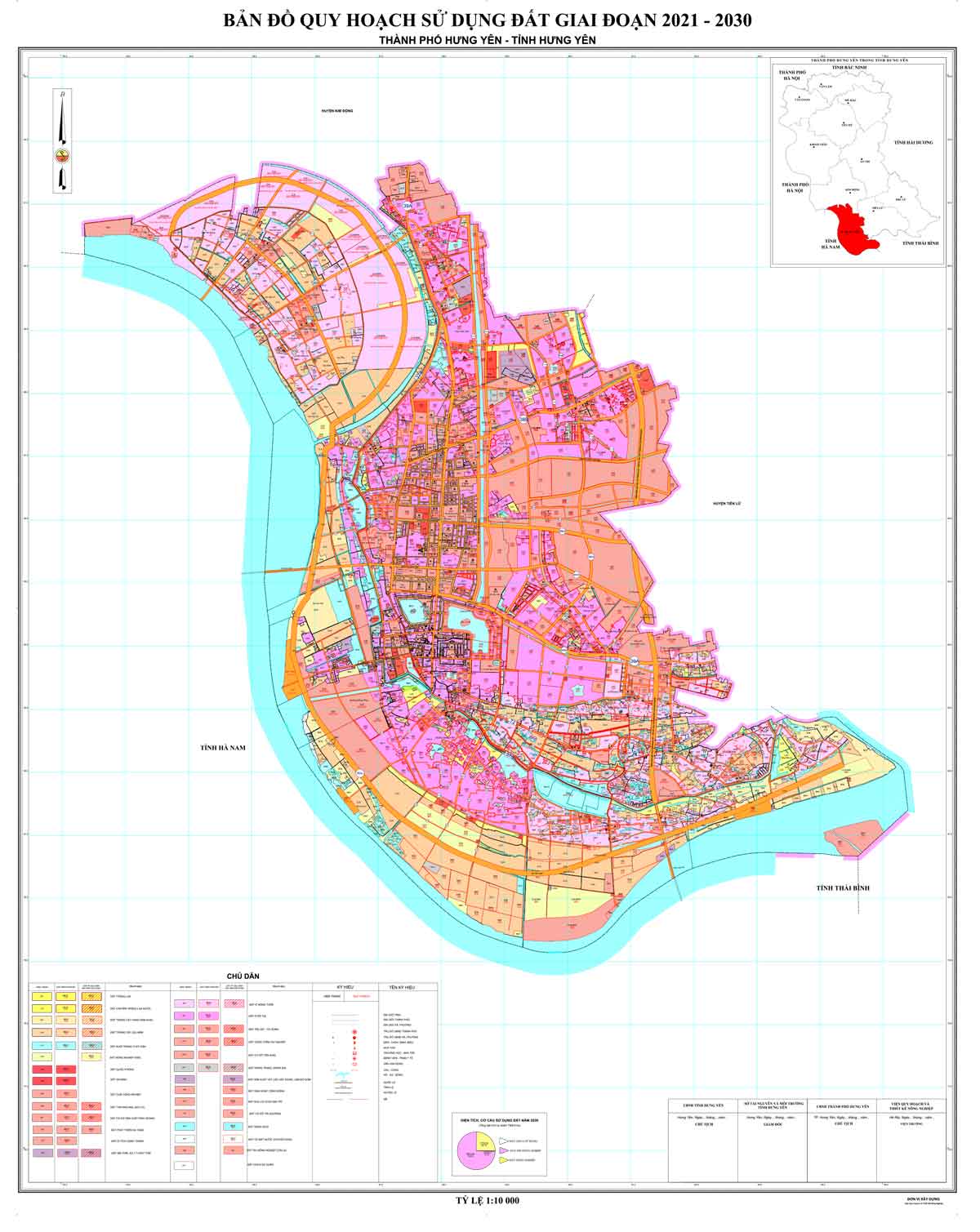 Bản đồ QHSDĐ TP Hưng Yên đến năm 2030