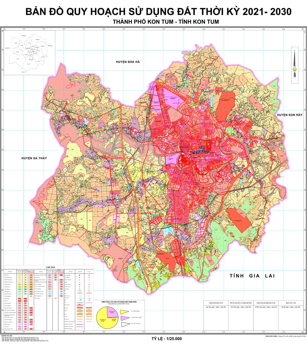 Bản đồ QHSDĐ TP Kon Tum đến năm 2030