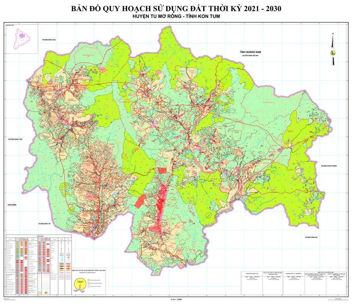 Bản đồ QHSDĐ huyện Tu Mơ Rông đến năm 2030