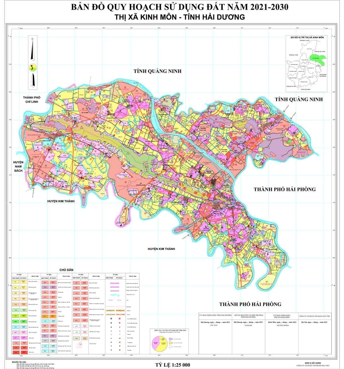 Bản đồ QHSDĐ TX Kinh Môn đến năm 2030