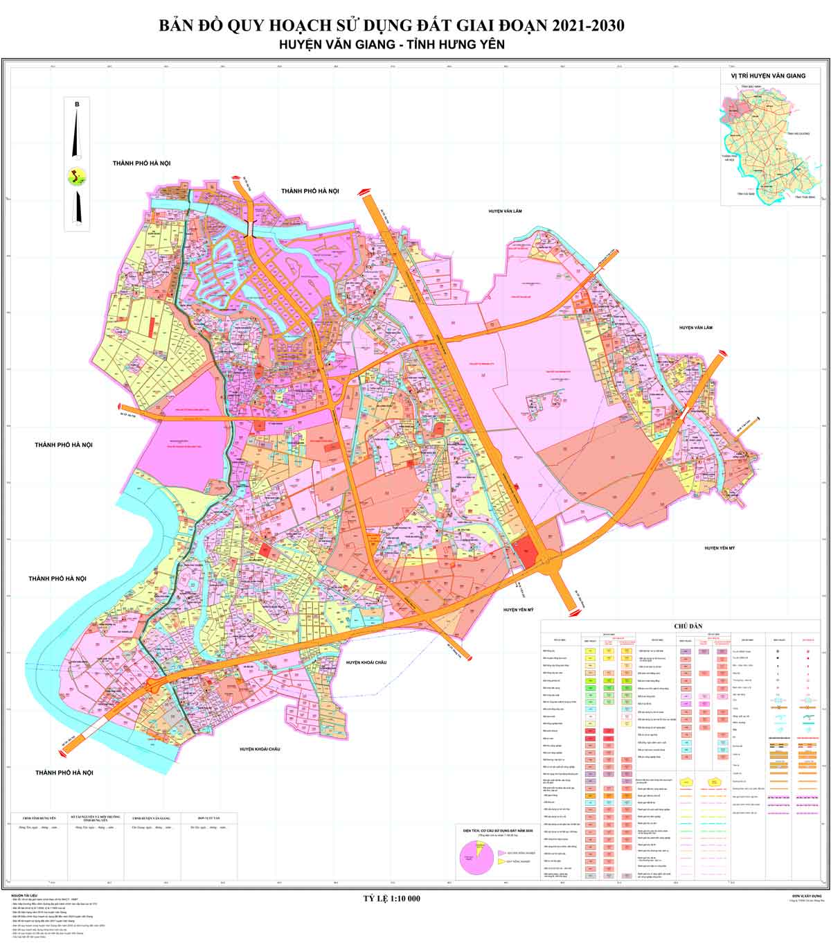 Bản đồ QHSDĐ huyện Văn Giang đến năm 2030