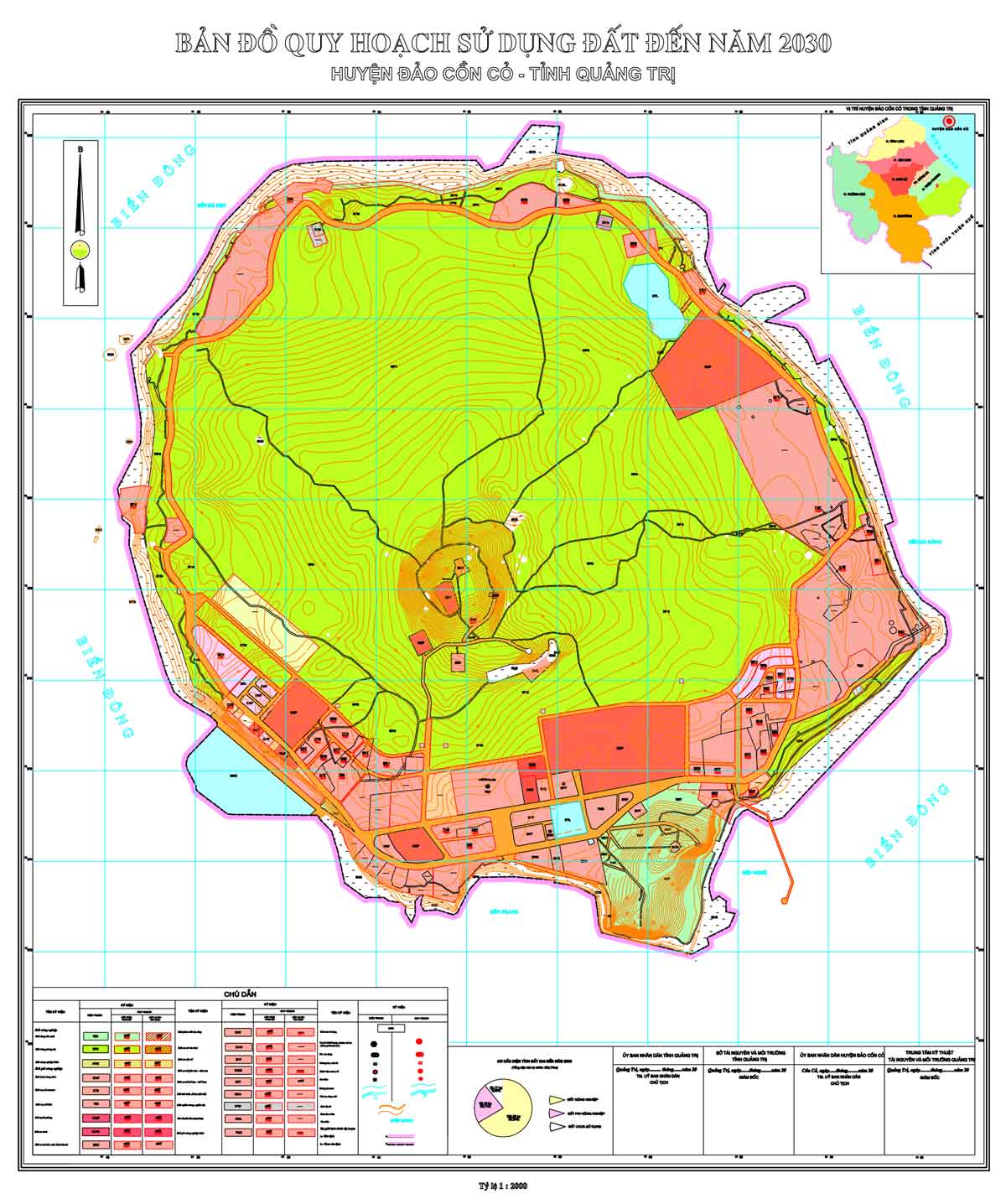 Bản đồ QHSDĐ huyện Cồn Cỏ đến năm 2030