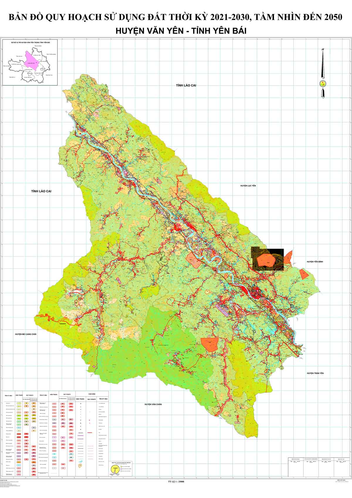 Bản đồ QHSDĐ huyện Văn Yên đến năm 2030